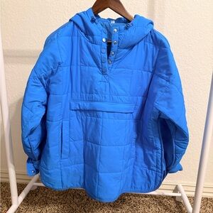 Royal Blue Quilted Jacket/Pullover